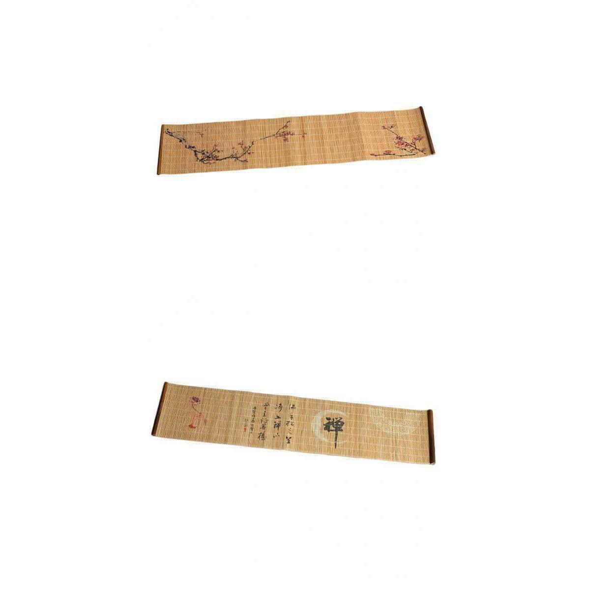 Printing Zen Bamboo Tea Mat Table Cup Mat Coaster Tea Ceremony Accs Table Decor
