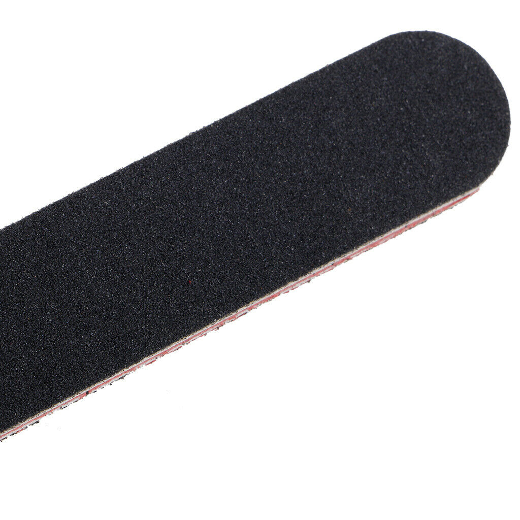 5xBlack Pro Double Sided Manicure Nail File Emery Board Sanding Tools