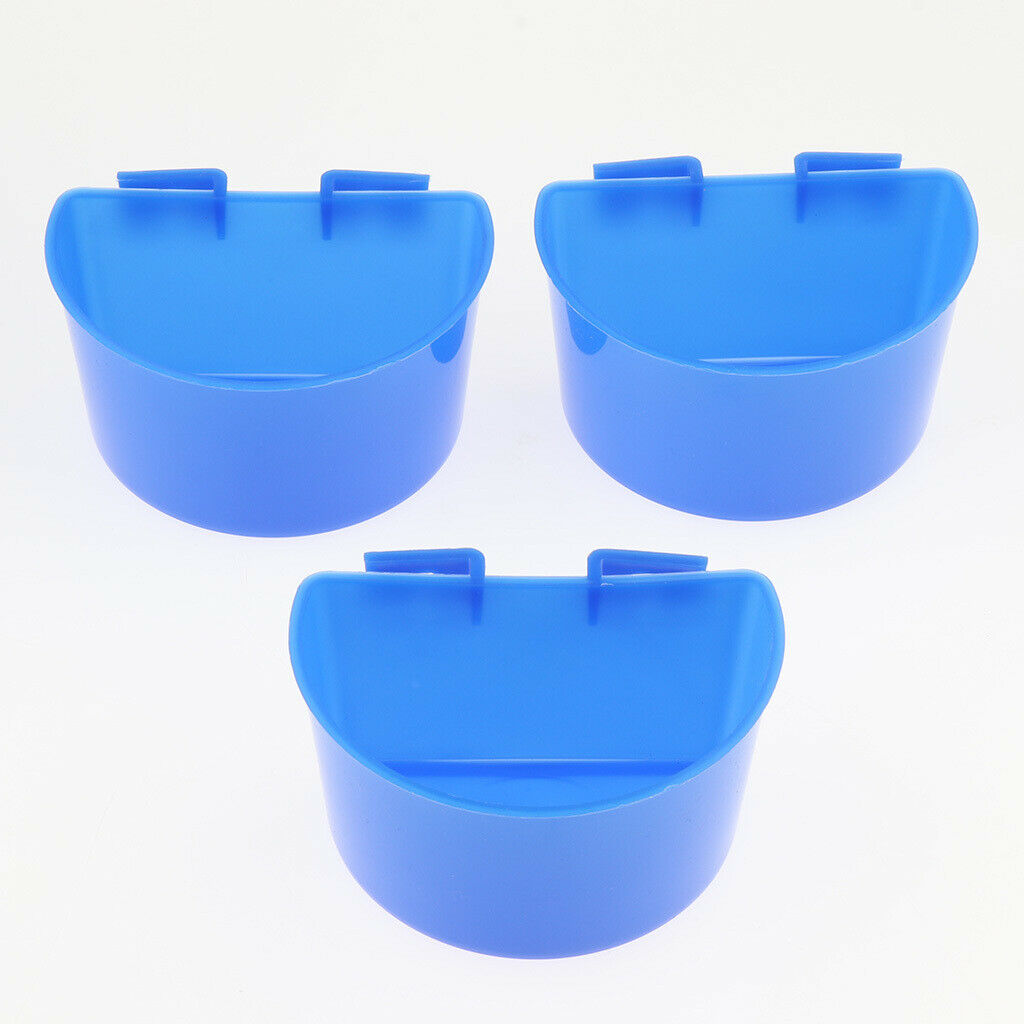 Lot of 30 - Bird Pigeon Parrot Feeder Cups Bowls Feeding Bowl Sand Cups Blue