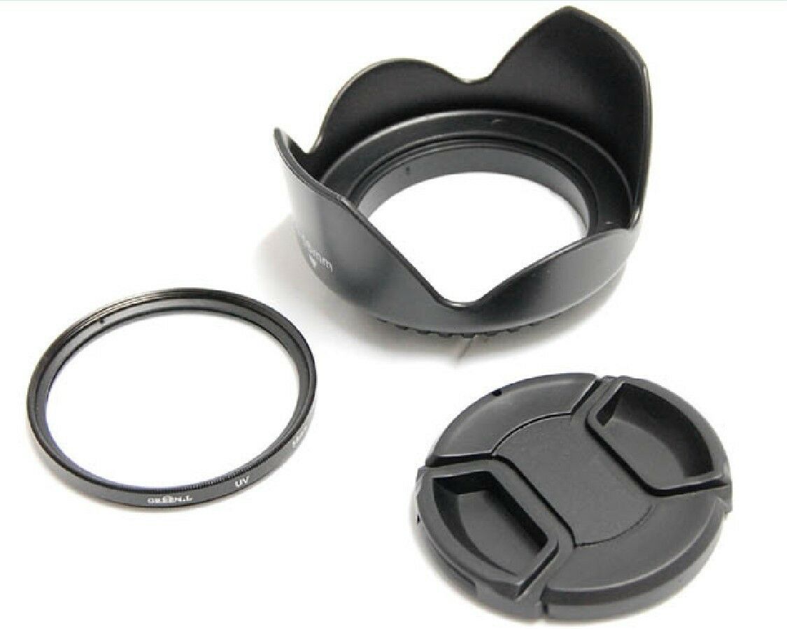 52mm Lens Hood Cap UV Filter For Nikon D50 D40 D40x 18-55mm 55-200mm