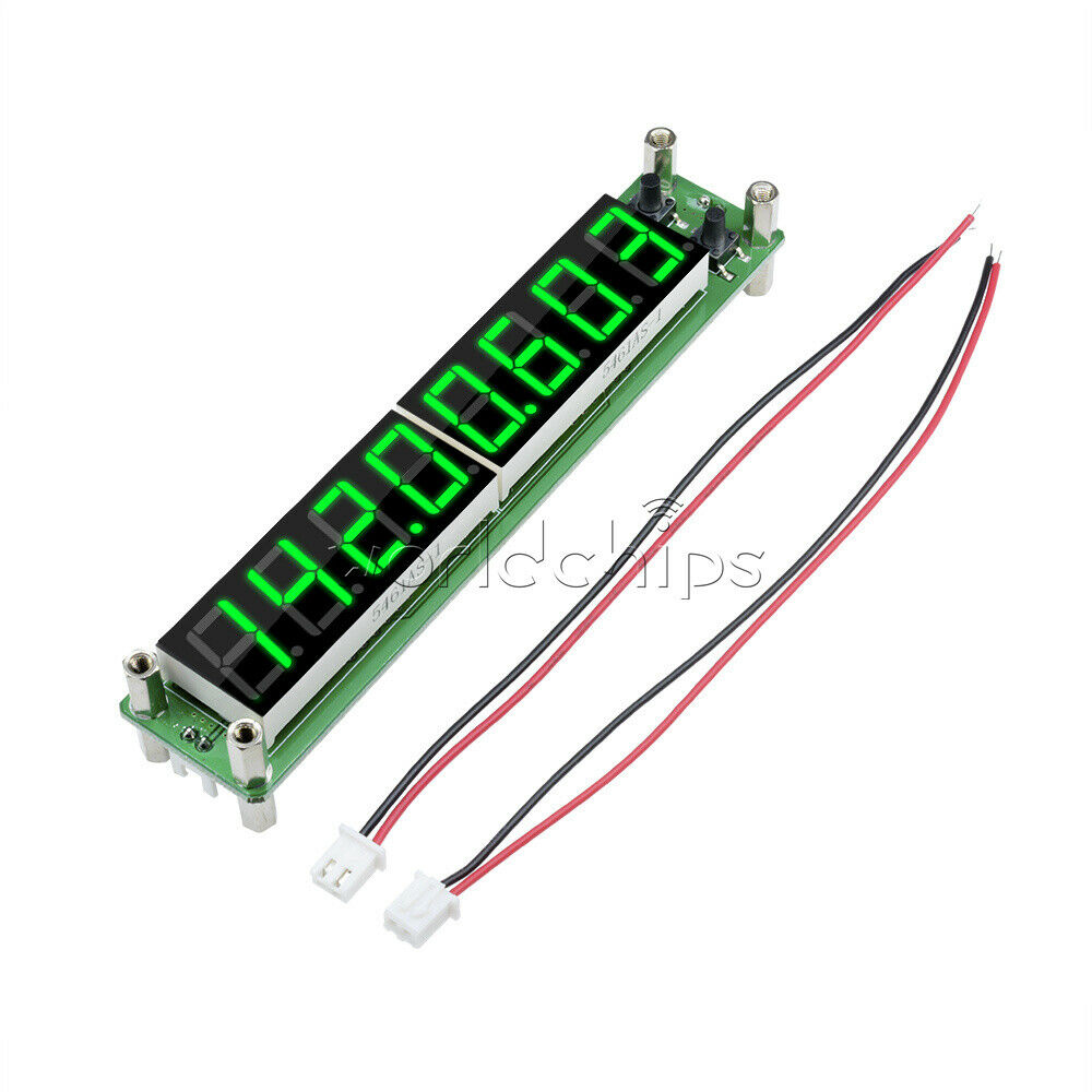 8-Bit Digital Green LED RF Signal Frequency Counter 0.1-60MHz 20MHz~2.4GHz