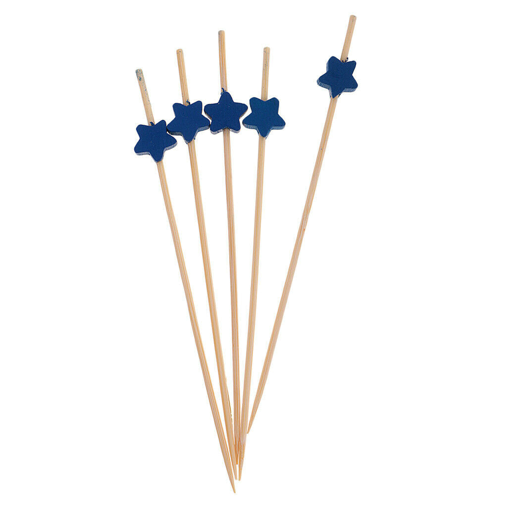 Pieces of 200 Star Bamboo Catering Paddle Finger Food Picks Cocktail Party
