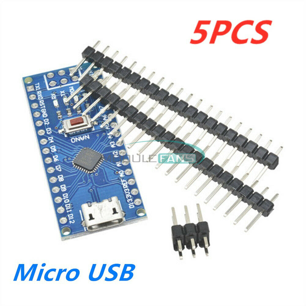 5PCS ATmega328 CH340G NANO 3.0 Micro USB Controller Board 5V 16M DIY for Arduino
