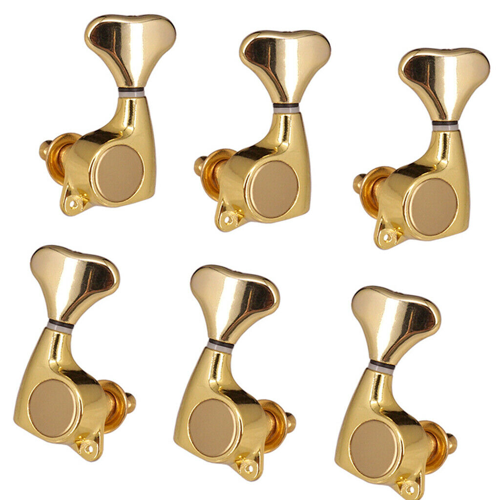 Pack of 6 Golden Sealed Electric Guitar Tuning Pegs Keys Replacement Parts 3R3L