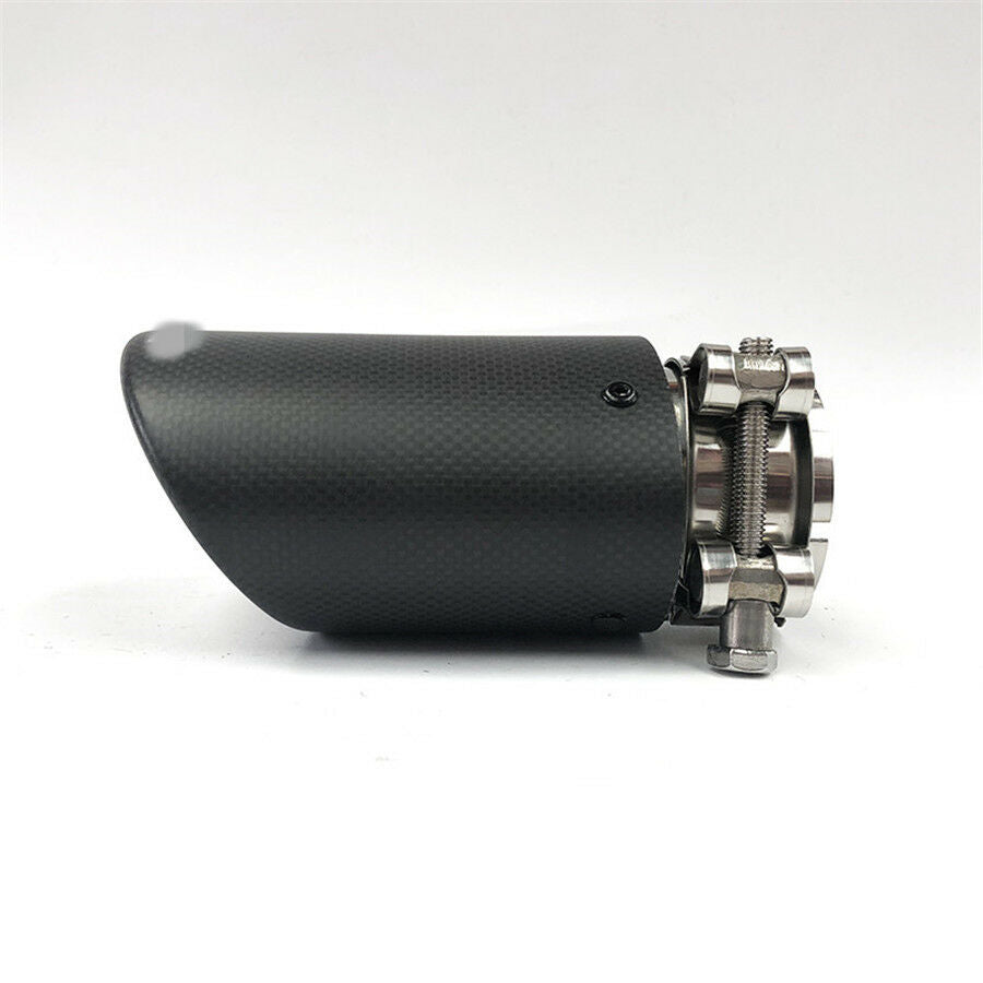 Black 100% Real Carbon Fiber oval Car Exhaust Pipe Muffler End Tips 63mm-89mm