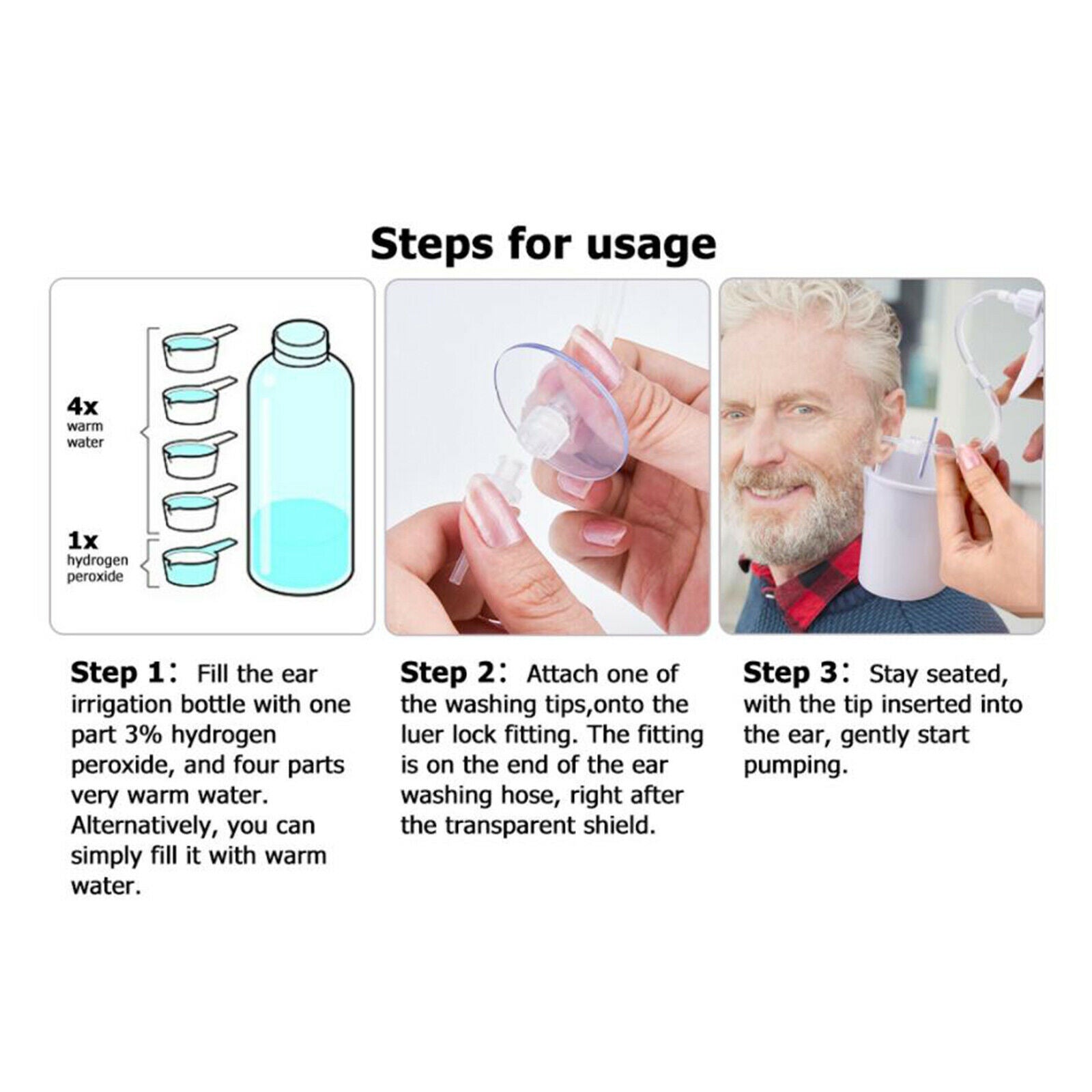Earwax Removal Set Ear Washer Bottle Cleaning System All Inclusive Kit