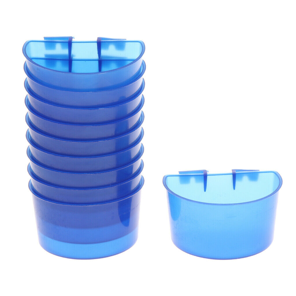 10x Semi-circular Bird Pigeon Cage Feeder Waterer No Spill Water Dispenser