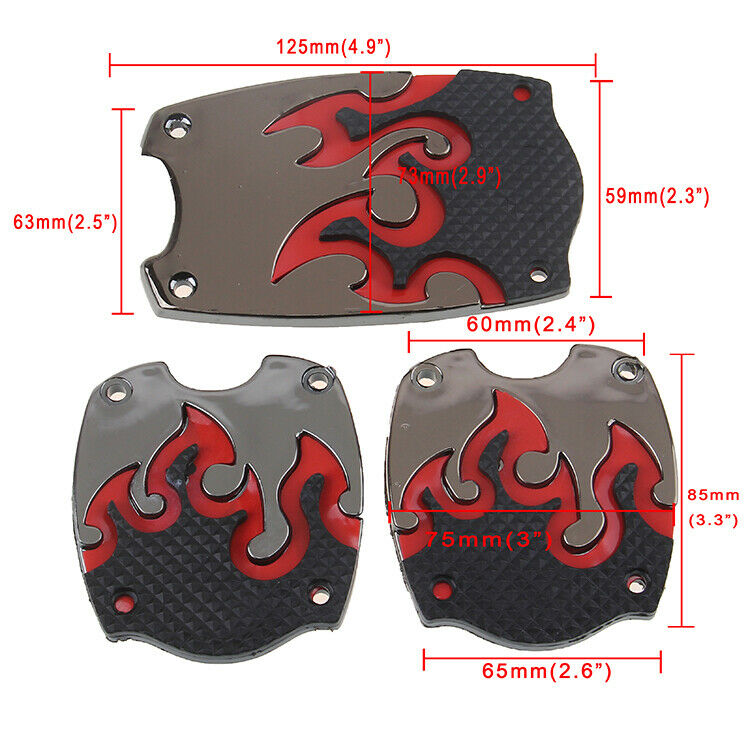 3Pcs Non-Slip Manual Transmission Car Pedal Cover For Brake Clutch Accelerator