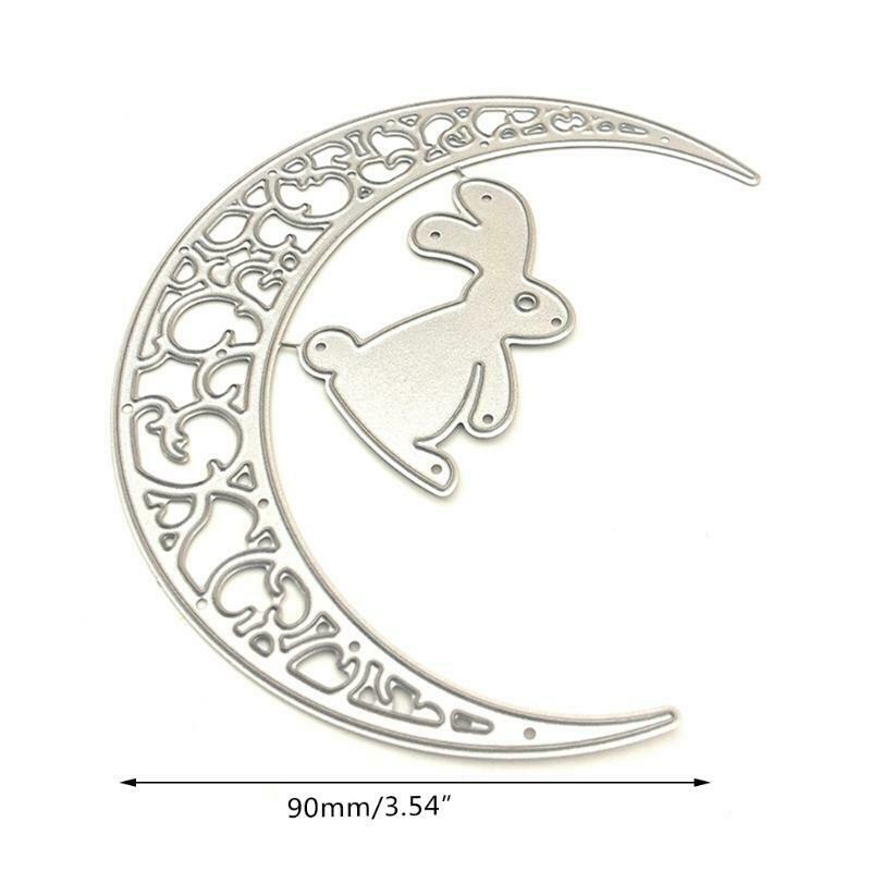Easter Bunny Moon Metal Cutting Dies Stencil Scrapbooking DIY Album Stamp Paper