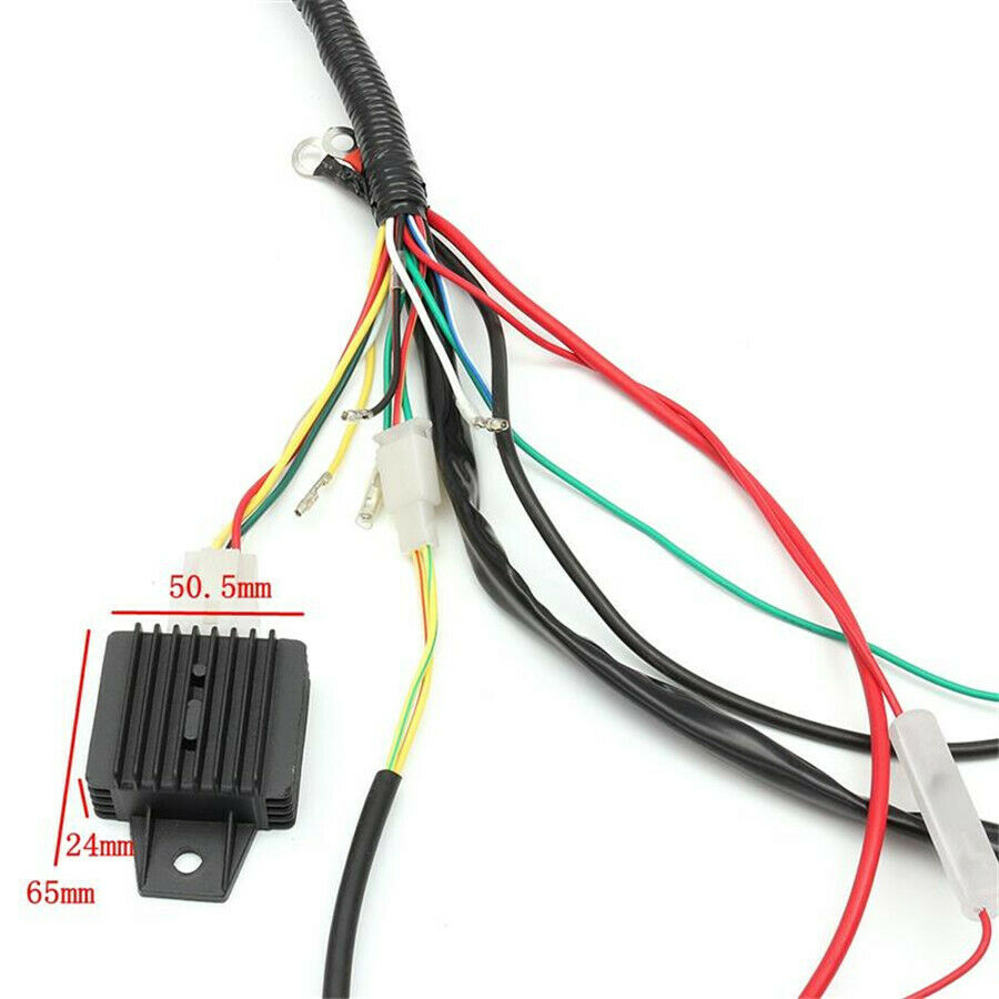 Universal Wiring Harness Loom Solenoid Coil Rectifier CDI 50 70 90 110 125cc ATV