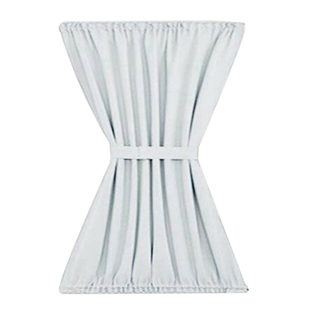 Light Reducing Thermal Insulated French Glass Door Curtain Panel  White
