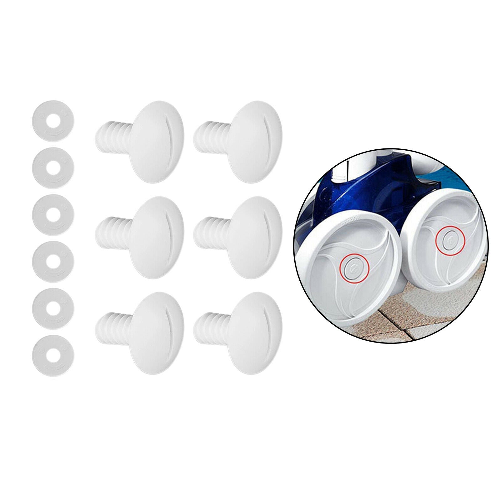 Wheel Screws with Washers No. C55 for Polaris 180 280 Swimming Pool Cleaner