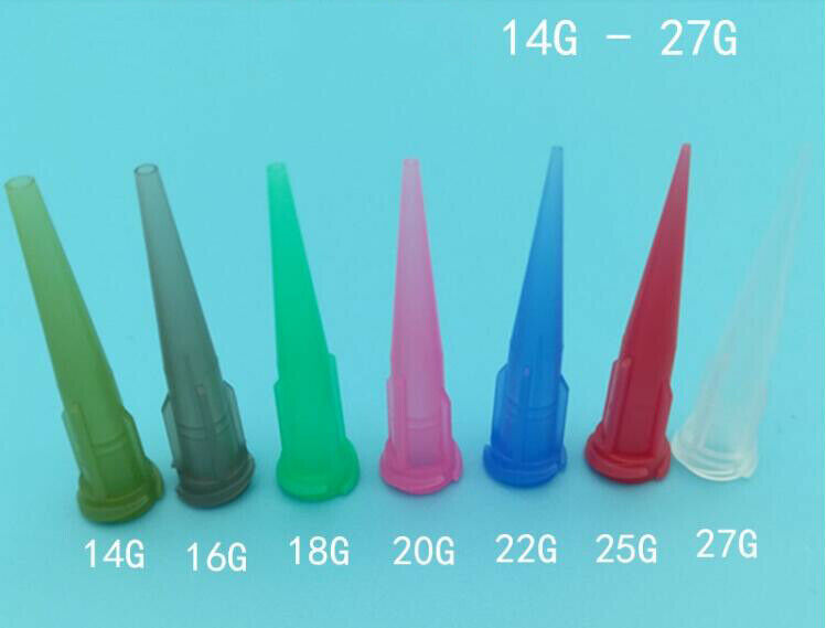 50pcs 14-27Gauge TT Liquid dispenser Needles Plastic Tapered Tips