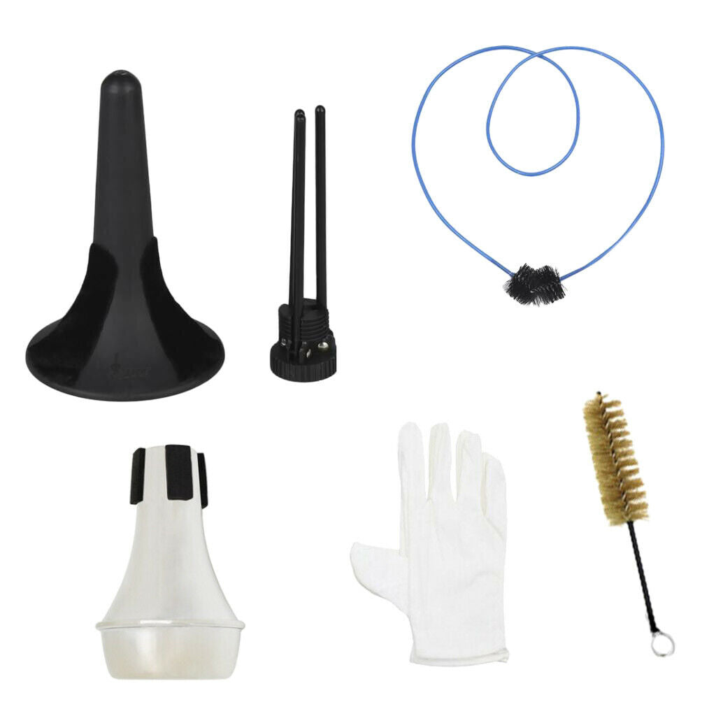 6 in 1 Trumpet Maintenance Toolkit Trumpet Stand + 2 pieces of brushes +