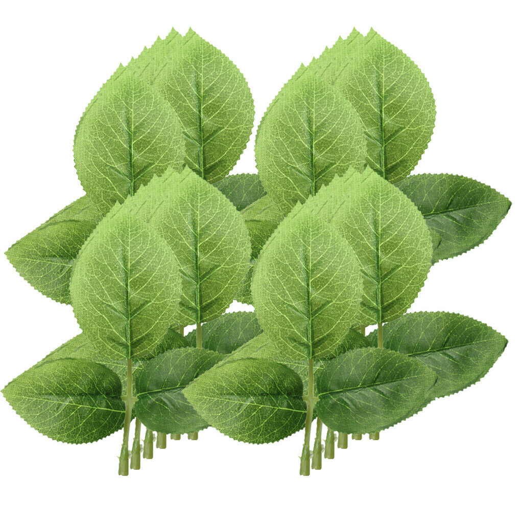 50 pieces artificial flowers leaves foliage for wedding decorations
