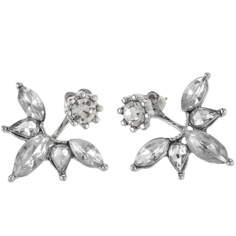 3 Pairs Lotus Flower Ears Jackets For Women Girls Simple Chic Ear Stud Ears L1M4