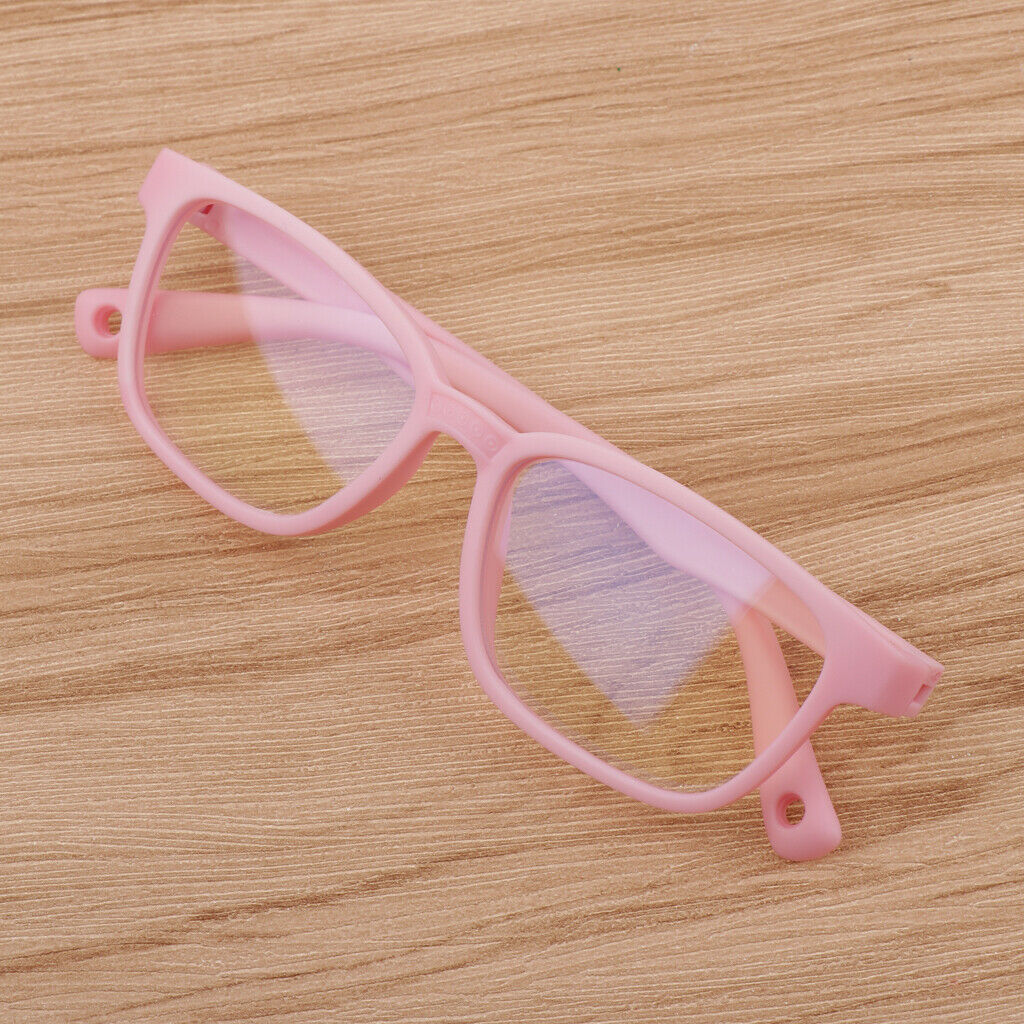 2PCS Kids Stylish Eye Glasses Blue Light Blocking Silicone Frame Glasses