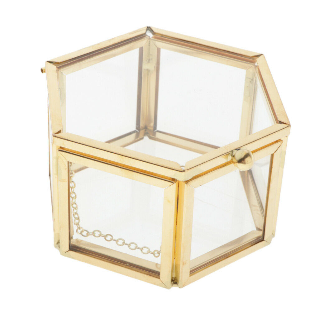 Glass Jewellery Storage Boxes Flowers Container for Brooches Pins In/Outdoor