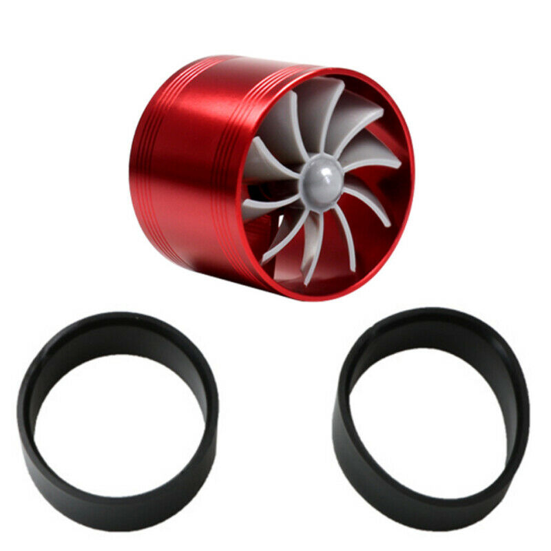 Air Intake Turbonator Single Fan Gas Fuel Saver Turbo Supercharger 2.5" ~ 2.9"