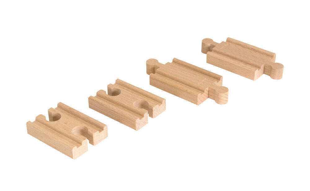 33393 BRIO Mini Straight Track Pack Wooden Railway Tracks Age 3 Years+