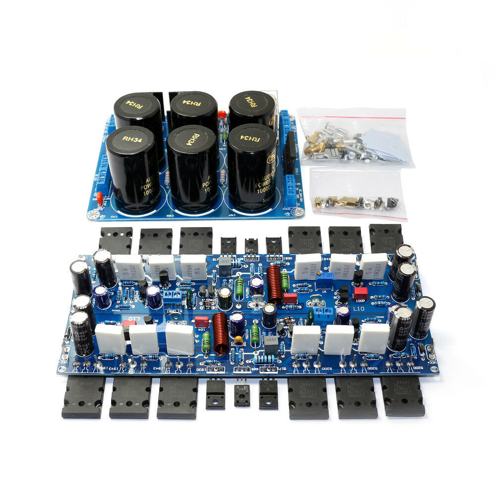 Assembled Stereo L10 Amplifier 50Wx2 + Protection Power Supply Board DC +-50V