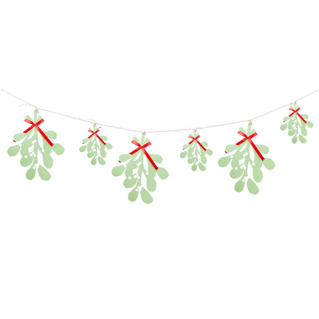 Christmas Paper Leaves Banners Garlands Party Background Decoration