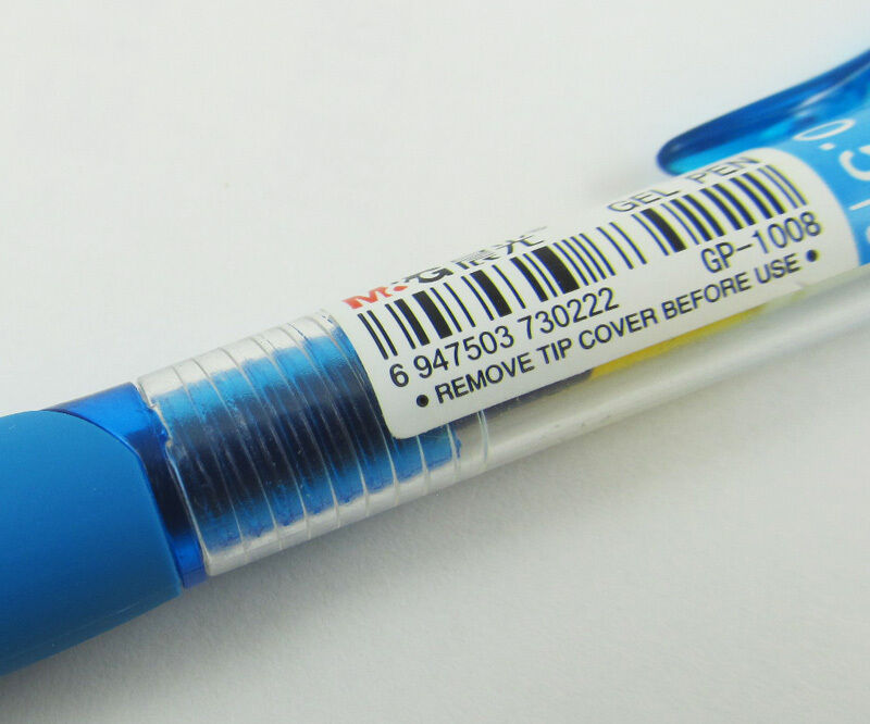 12 pcs M&G 0.5mm Retractable pipe Gel Ink Pens Blue Color New