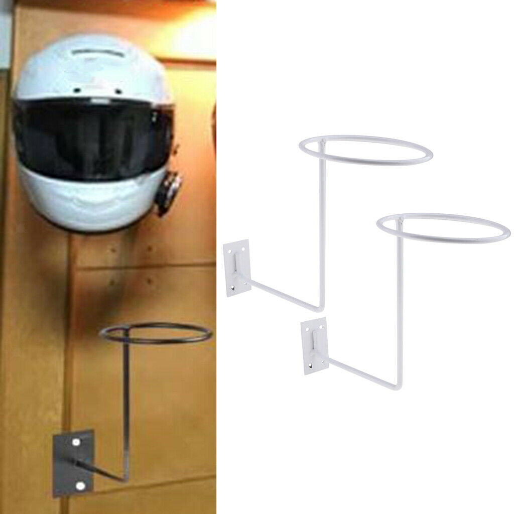 Wall Mounted Motorcycle Motorbike Helmet Hat Holder Wig Display Stand Rack