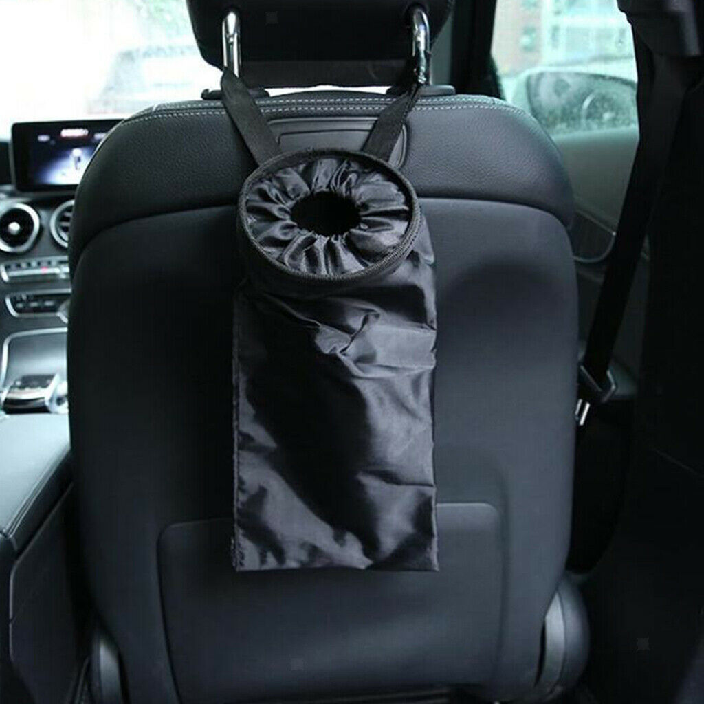 Black Car Auto Seat-back Garbage Litter Trash Hang Bag Container Organizer