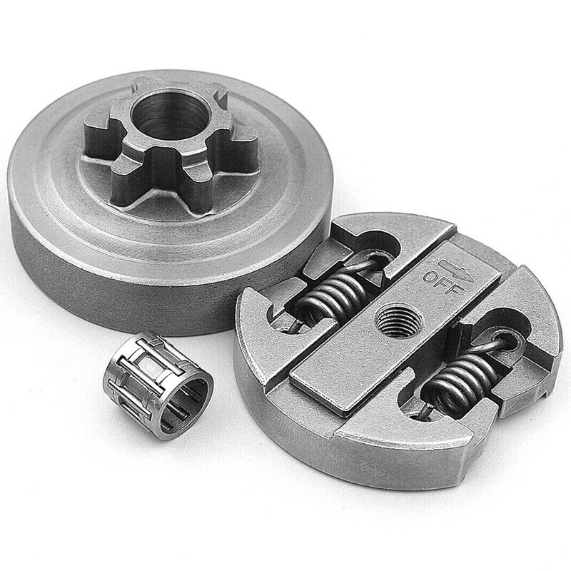 2X(Clutch & Clutch Drum & Needle Bea Fit for Chinese Chainsaw 2500 25CC P1M7)