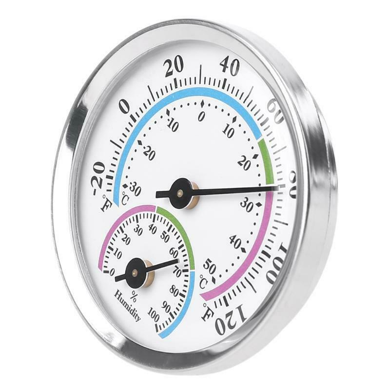 Analog Hygrometer Thermometer for Indoor Office Home Room Outdoor Green 2 in 1