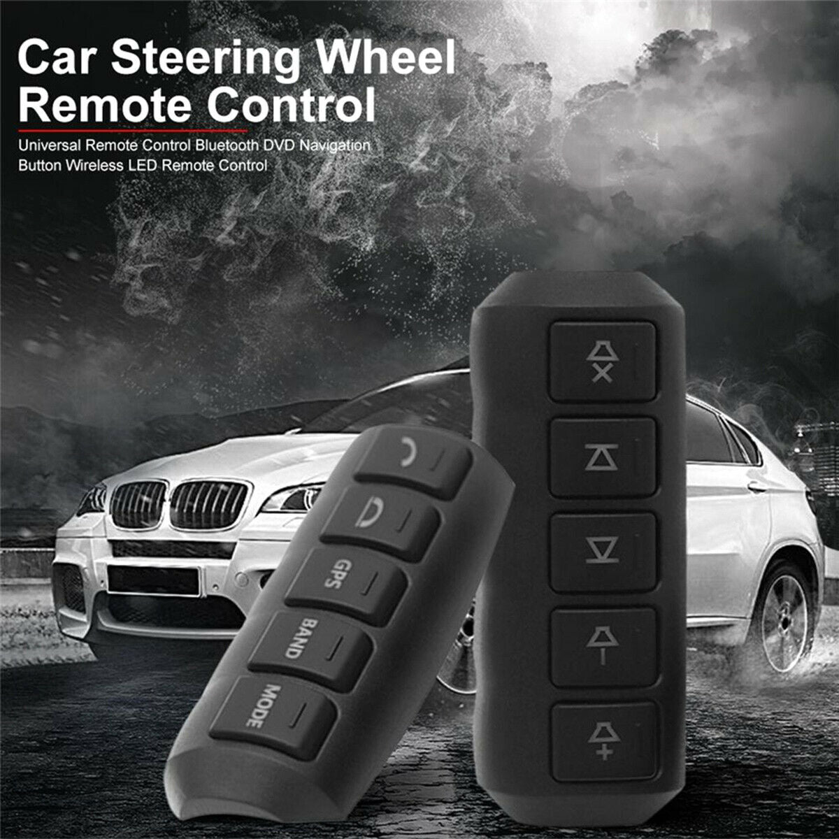 For Car Stereo DVD Navigation Car Wireless 10-key LED Steering Wheel Button x1