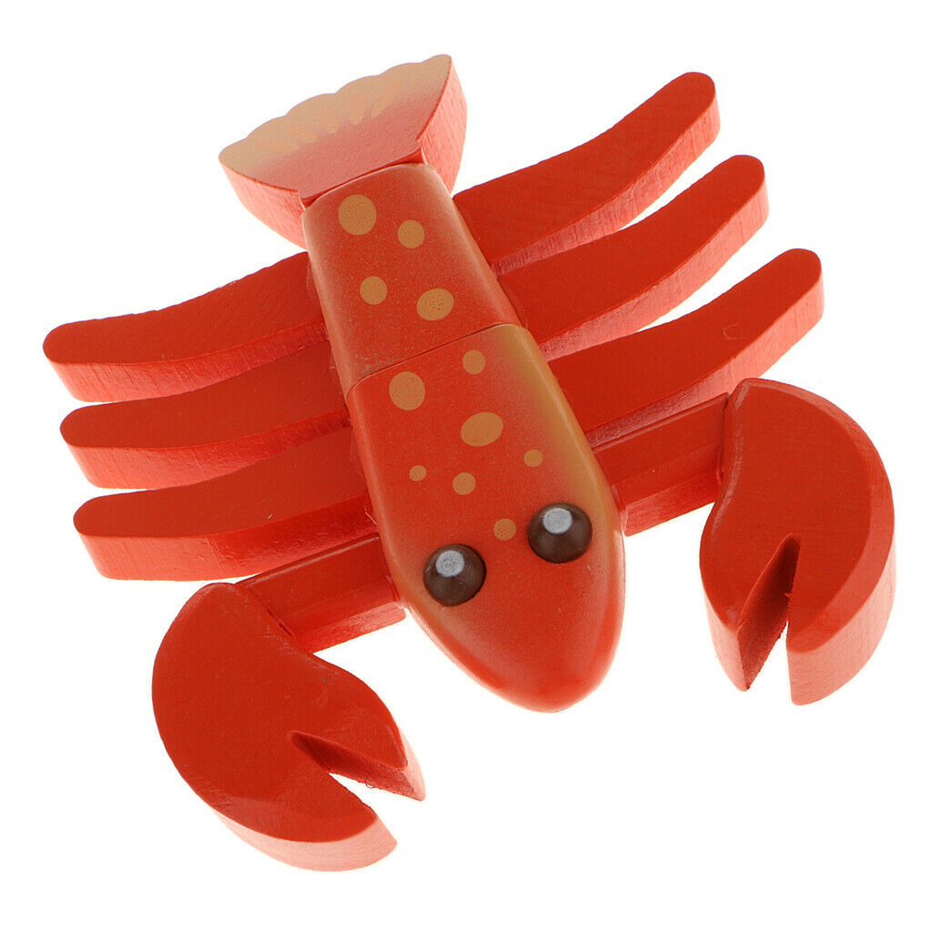 Wooden Magnet Connected Lobster Simulation Games with Food Home Kitchen