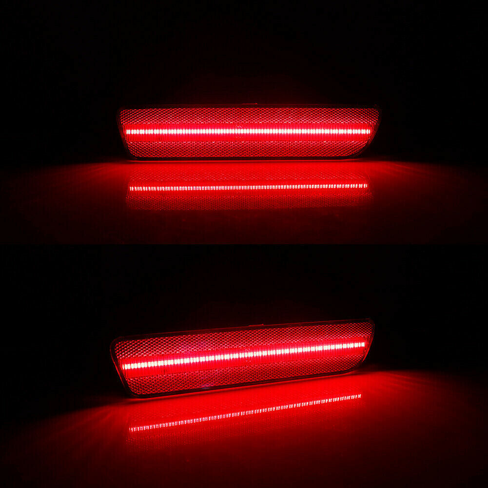 Rear Bumper Light Lamp Side Marker Turn Signal Fit for Ford Mustang Red Lens