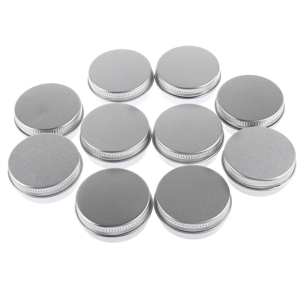 Metal Tins, Aluminum Round Containers with Screw Lids for Party Favors, Candle