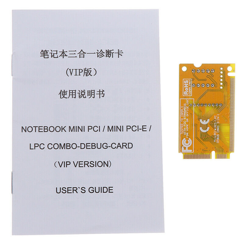 1Pcs Mini PCI-E PC laptop diagnostic post test debug card + LPC cabl^.l8