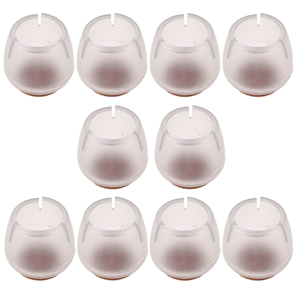 20 Pieces For Round 17-21mm Chair Leg Caps  Protectors Clear