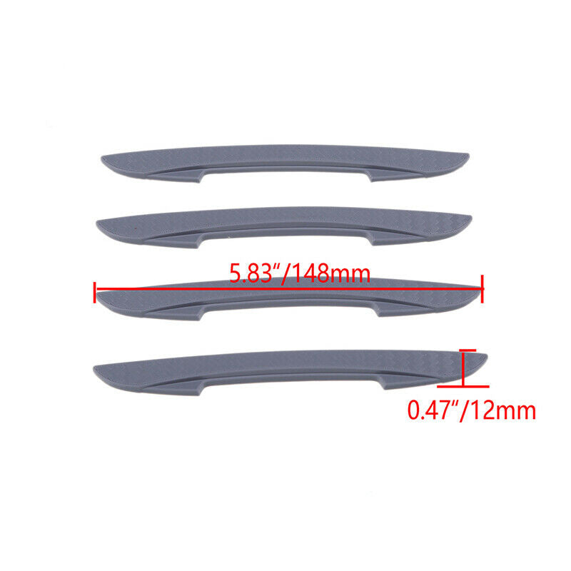 4X Car Door Bumper Edge Guard Protection Anti-Collision Scratch Strip Grey