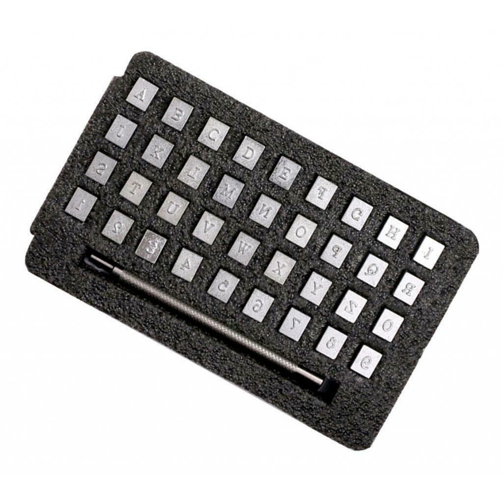 4mm Leather Embossing Tools Manual Craft Carving Kit Letter and Number Shape