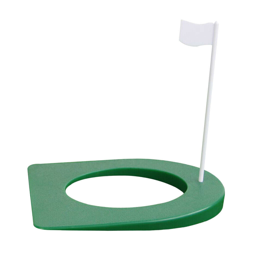 Golf Premium Putting Cup with Flag Practice Training Aids Green White