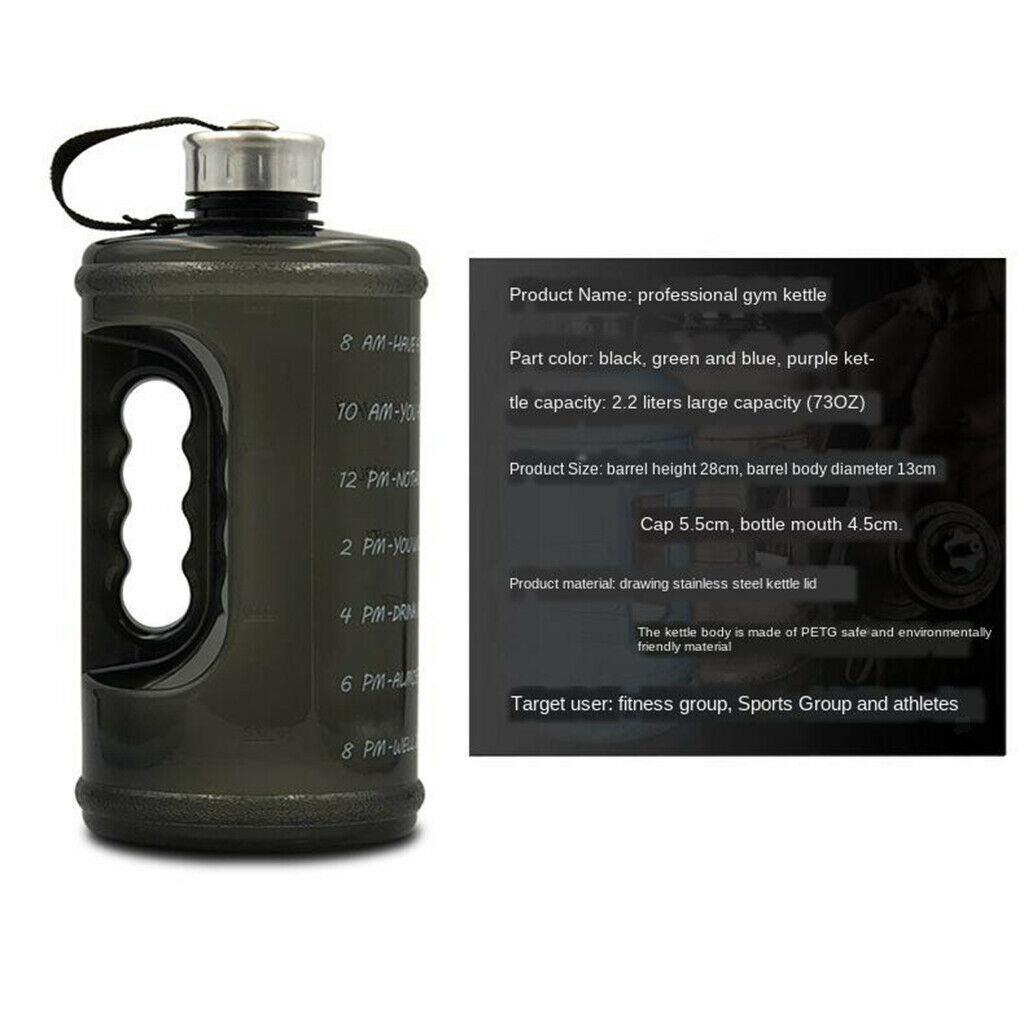 2Pack Water Bottle Reusable Jug BPA Free Outdoor Biking Gym Camping 73 oz