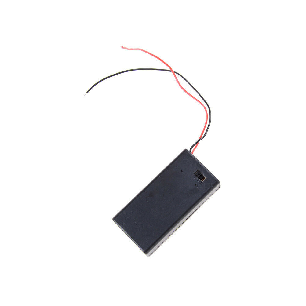 2Pcs New 9V Battery Holder with ON/OFF Switch 9 volt Box Pack Power Toggl .l8