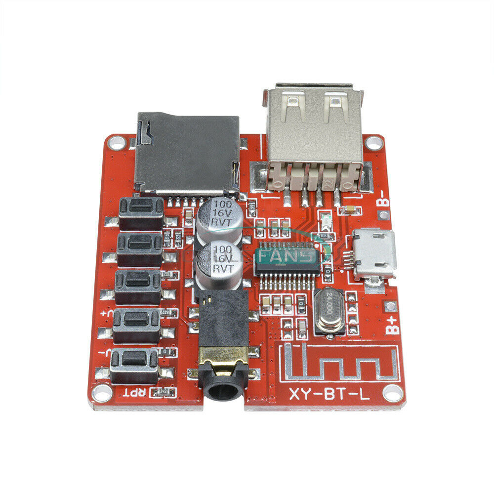 Micro USB 3.7-5V Audio Decoder Bluetooth 4.1 MP3 Player Board TF SD Card Module