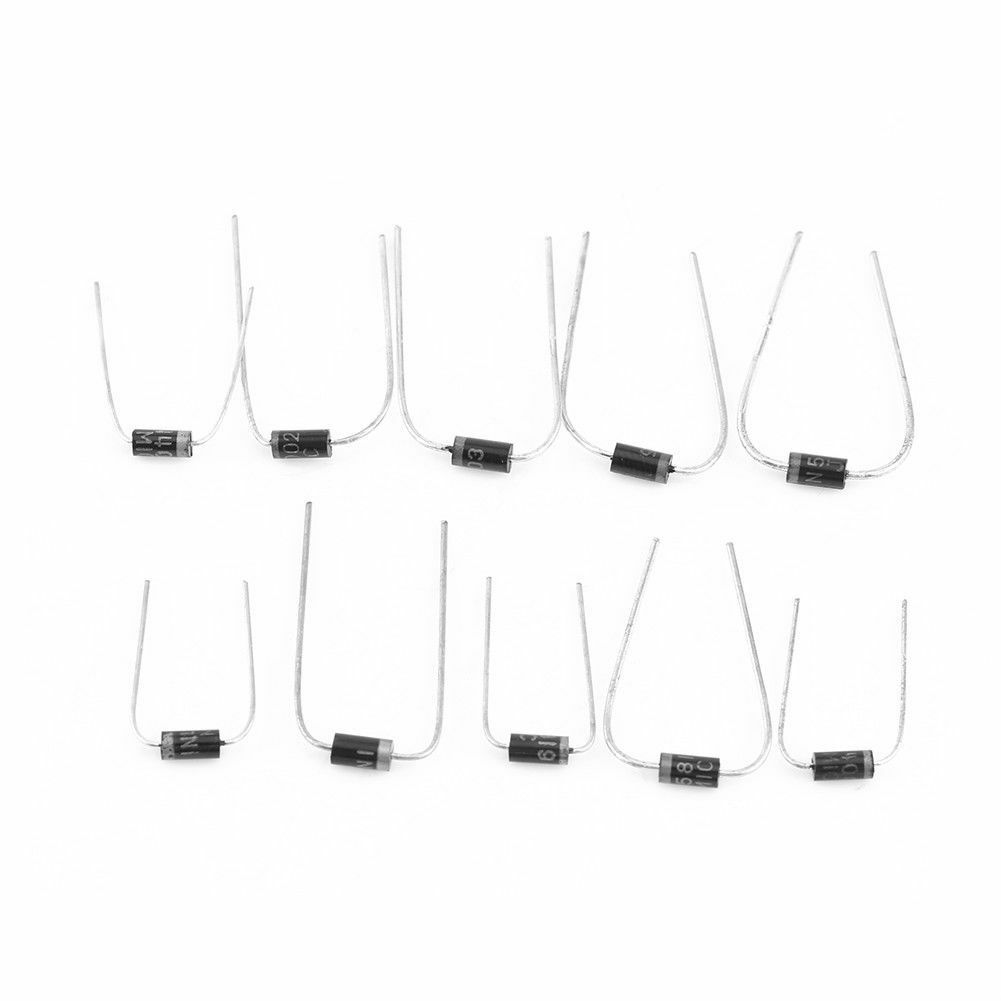 10 Value Rectifier Diode Schottky 1N4001-1N5819 Assortment Kit 200 Pcs