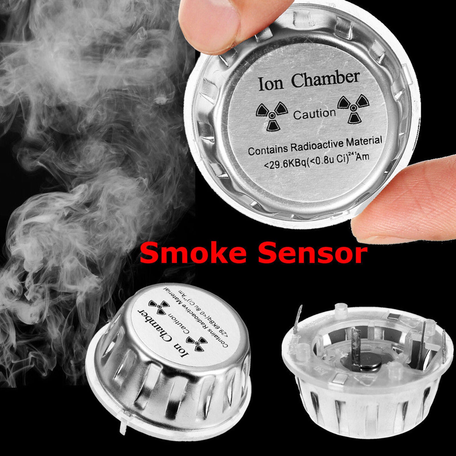 Metal Geiger Counter Check / Test Source - Smoke Detector Sensor Home Security
