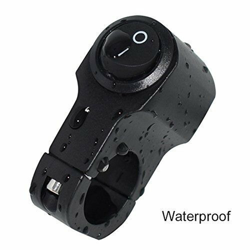 Motorcycle 7/8" 22mm Handlebar Headlight Fog Spot Light ON OFF Switch Waterproof