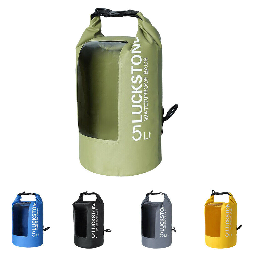 5L Waterproof Dry Bag Backpack for Beach Kayak Canoe Fishing Camping Green