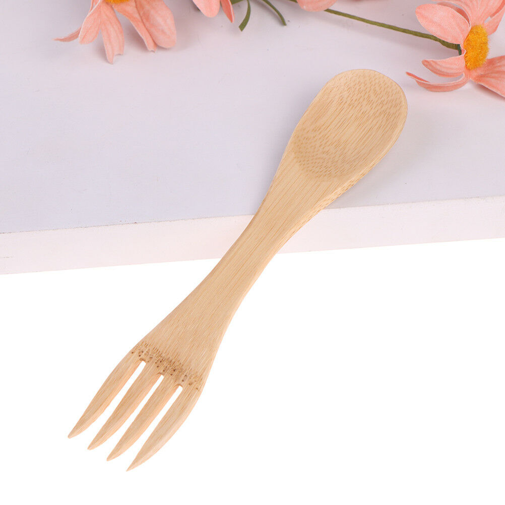 1pc Wooden Spoon Forks Set Wood Cutlery Coffee Tea Spoon Salad Fruit For.l8