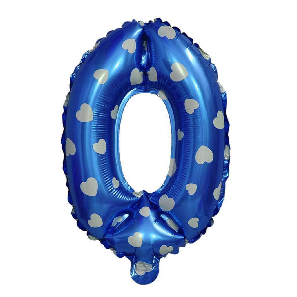 All Numbers Star Foil Balloons Birthday Anniversary Party Decor Number 0