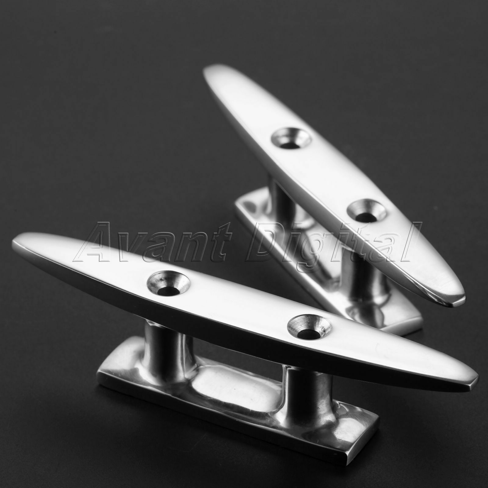2Pcs Boat 316 Cleats Stainless Steel Polished Hardware Suit For Yachts Trailer